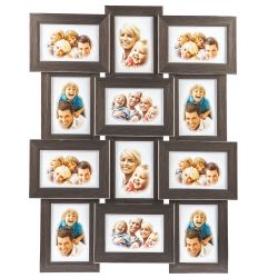 Фоторамка Image Art PL82-12 пластиковая мультирамка размер фото 10х15 цвет сталь рамка на 12 фото | Image Art