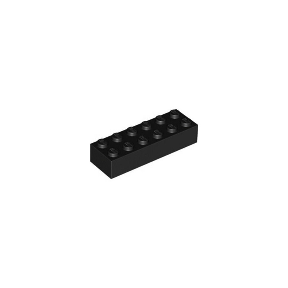 Lego 25шт Кубик 2х6 (черный) 4181144