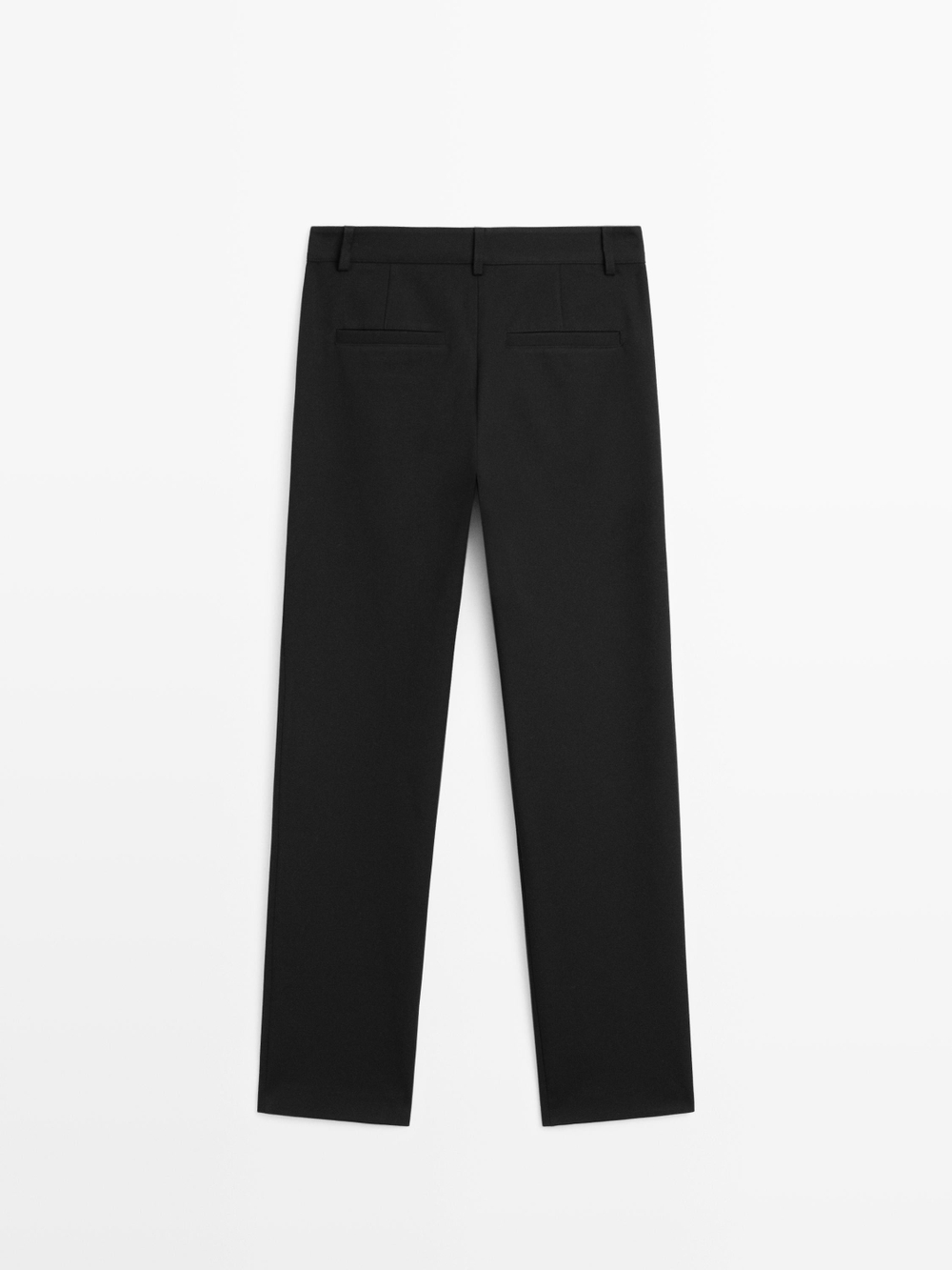 Massimo Dutti Брюки прямого кроя из высокотехнологичной ткани, черный