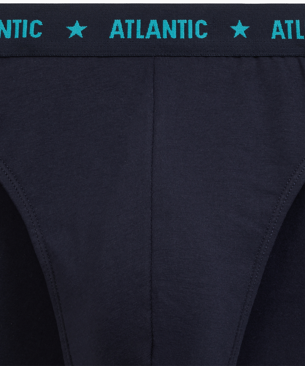 Мужские трусы слипы спорт Atlantic, набор 3 шт., хлопок, темно-синий, 3MP-207
