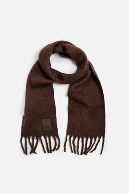 ZARA ШАРФ С РЕЛЬЕФНЫМ УЗОРОМ, БАКЛАЖАНОВЫЙ