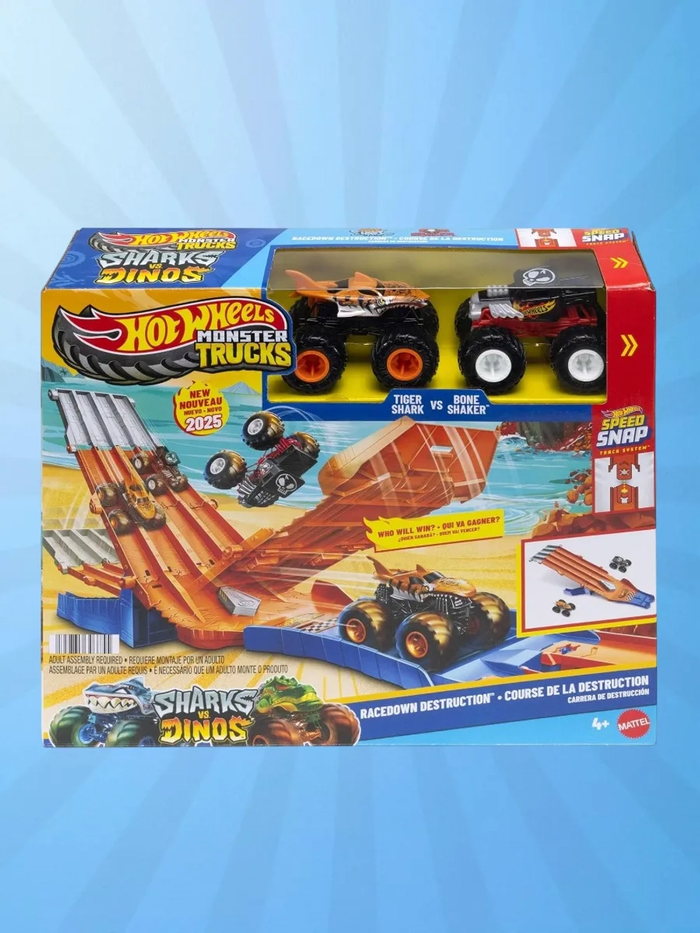 Автотрек трек Хот Вилс Монстр Трак Разгром в спуске JFR07