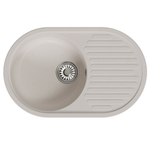 Мойка ML-GM16 КОМФОРТ овальная с крылом, белая (331), 730*460*180мм