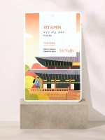 MCNALLY - МАСКА ТКАНЕВАЯ ДЛЯ ЛИЦА ВИТАМИННАЯ V10 ALL DAY MASK VITAMIN, 25 ML
