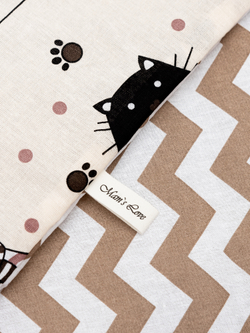 Комплект в коляску двухсторонний Коты