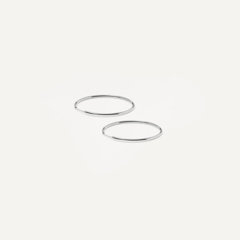Серьги-конго Серебряные Широкие – 3.5 см