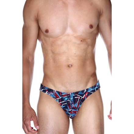 Мужские трусы слипы темно-синие с принтом DARKZONE DZN6488