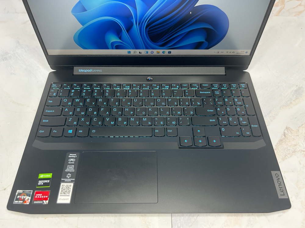 Ноутбук Lenovo Ideapad Gaming 3-15ARH05 Конфигурация: AMD Ryzen 5 4600H 3.0 ГГц/8 ГБ DDR4/SSD 256ГБ/NVIDIA GeForce GTX 1650 - 4 ГБ/Без ОС/15.6 "; 1920х1080; IPS/B1
