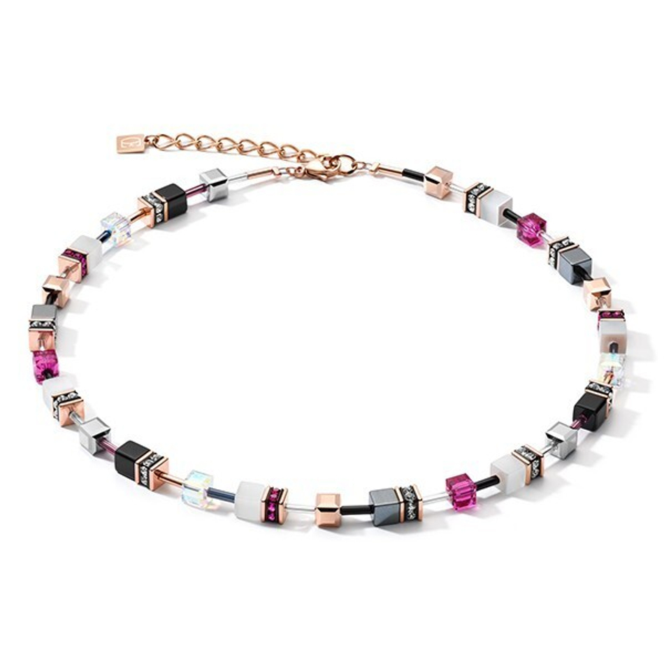Колье Coeur de Lion White&Pink Rose Gold 4013/10-0400 цвет мульти