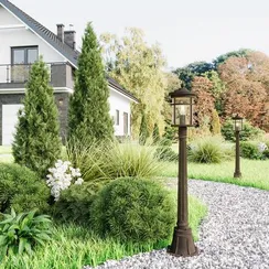 4044/1F NATURE ODL18 753 коричневый/патина Уличный светильник, 103см IP44 E27 60W 220V VIRTA