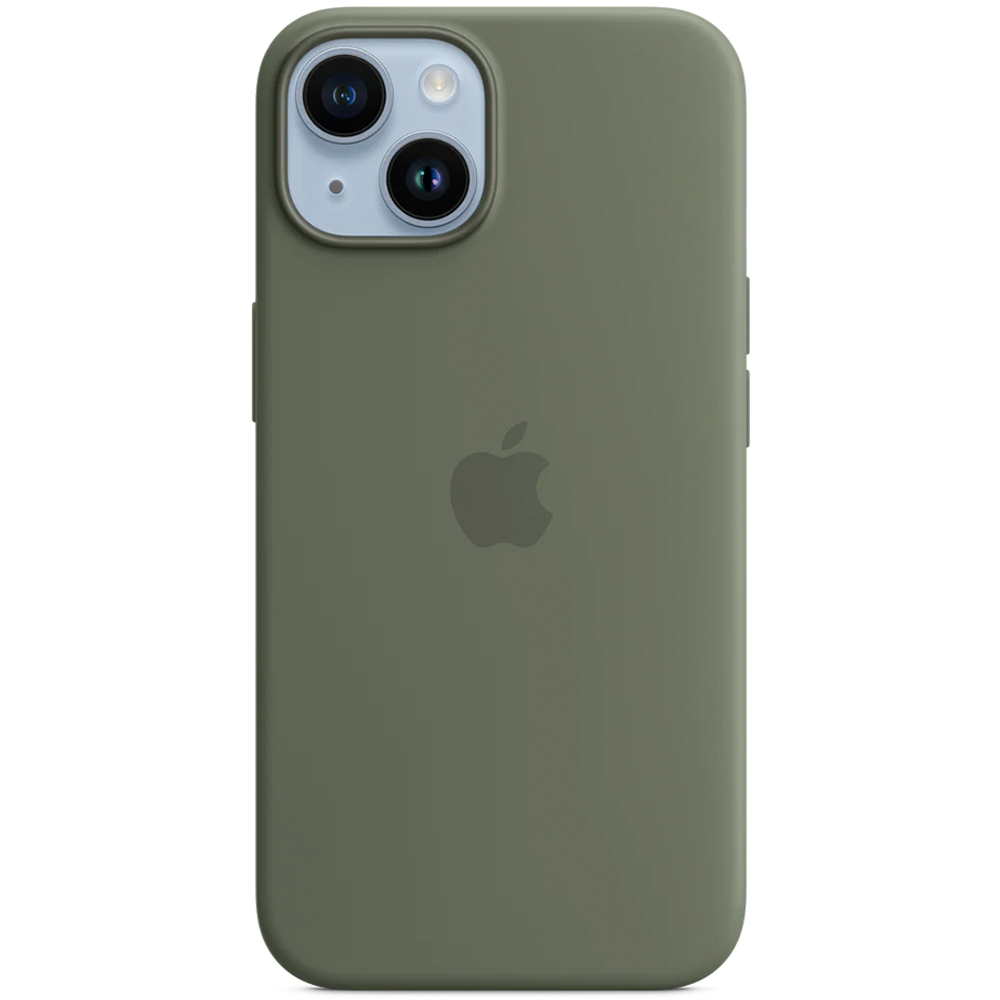 Силиконовый чехол с поддержкой MagSafe Apple Silicone Case для iPhone 14, Olive (Оливковый)