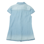 Блуза джинсовая GUESS Выбеленный голубой/Стразы-кнопки (Девочка)