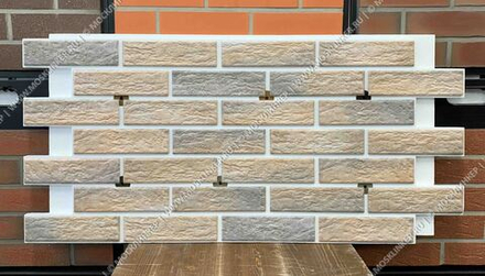 Клинкерная фасадная термопанель ППС Beryoza Ceramica White Night 1150x540