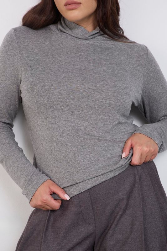 Водолазка с шерстью мериноса, светло-серый