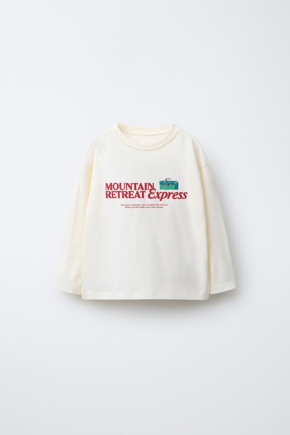 ZARA ЛОНГСЛИВ С РЕЛЬЕФНЫМ ПРИНТОМ, ЭКРЮ