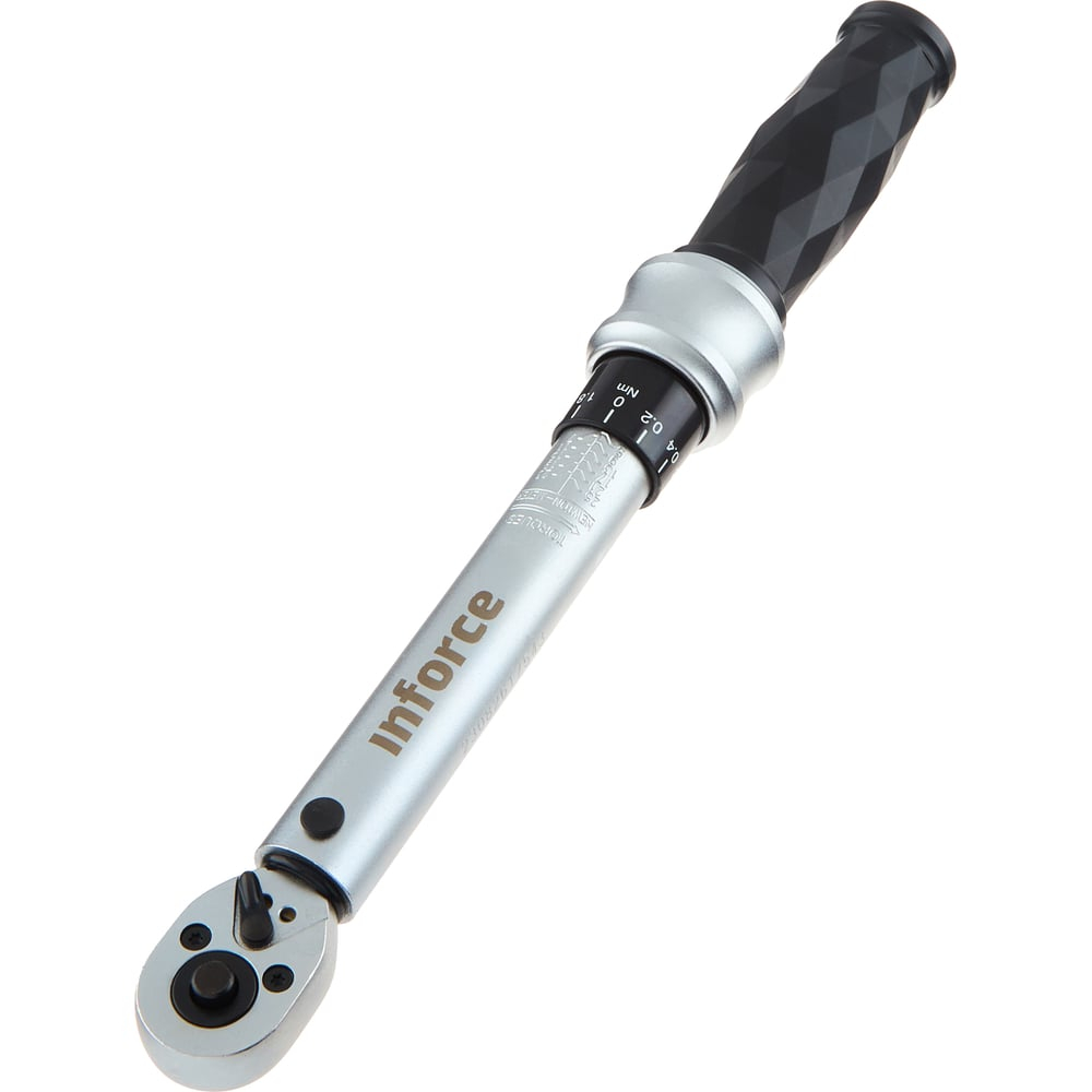 Динамометрический ключ 1/4" 5-25 Нм Inforce, Длина 315мм, Сталь Cr-V, Профессиональный 06-05-108