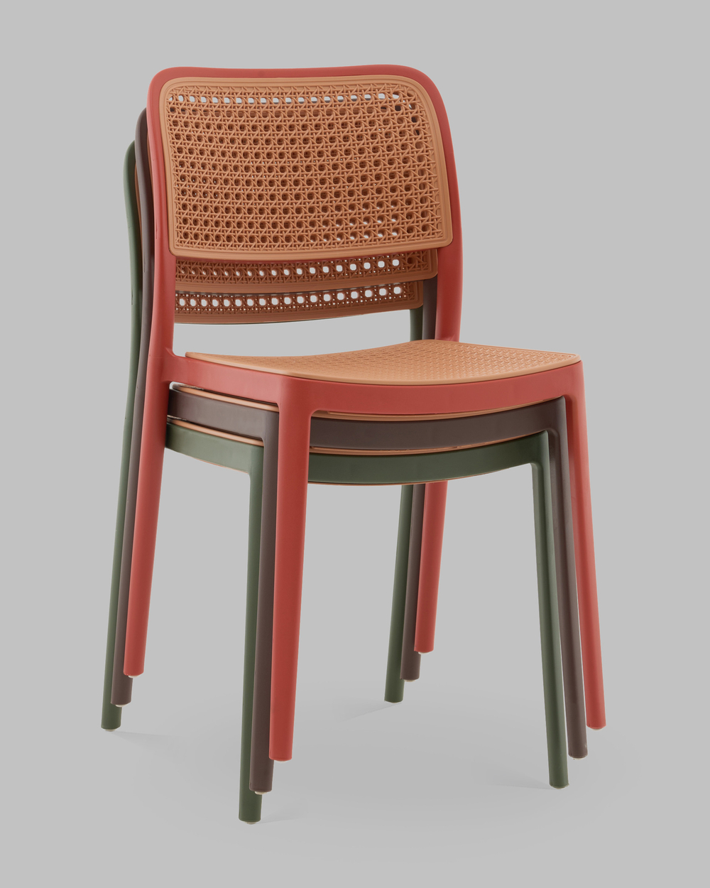 Стул Yona пластиковый коричневый