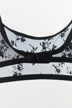 ZARA КРУЖЕВНОЙ БРАЛЕТТ, ЧЕРНЫЙ