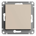 ATLASDESIGN 1-клавишный ВЫКЛЮЧАТЕЛЬ КНОПОЧНЫЙ, сх.1, 10А, механизм, ПЕСОЧНЫЙ