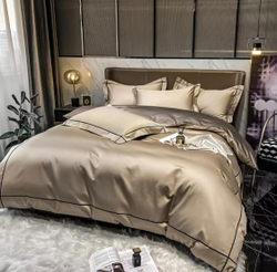 ZEPHYR HOME КПБ Двуспалка ЕВРО Мако-Сатин 100s Бронза