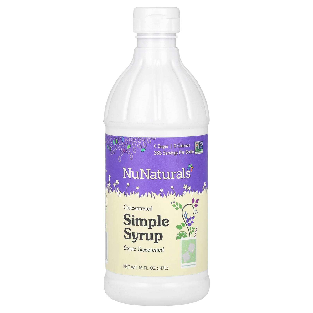 NuNaturals, Сахарный сироп с экстрактом Стевии, 16 ж. унций (.47 л)