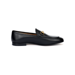 GUCCI Betis Glamour Leather Loafers Black Women"s
