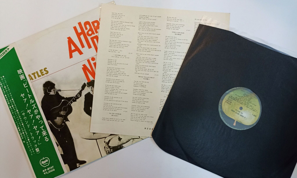 Винтажная виниловая пластинка LP The Beatles A Hard Days Night (Japan 1969)