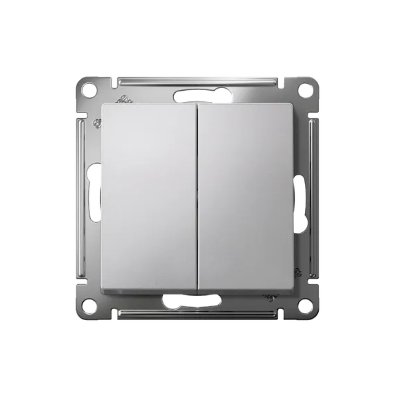 Переключатель перекрестный 2-кл. AtlasDesign 2хсх.7 10АХ механизм алюм. SE ATN000373