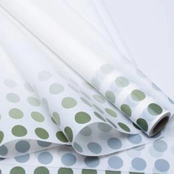 Пленка матовая "Горох на кайме" 58см*10м