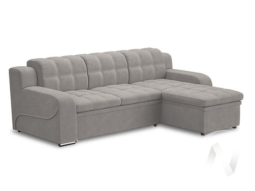 Диван угловой Жемчуг 2 (ДУ) LUMA 14 (серый)