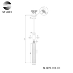 SL1229.313.01 Подвес ST-Luce Латунь/Прозрачный GU10 1*5W