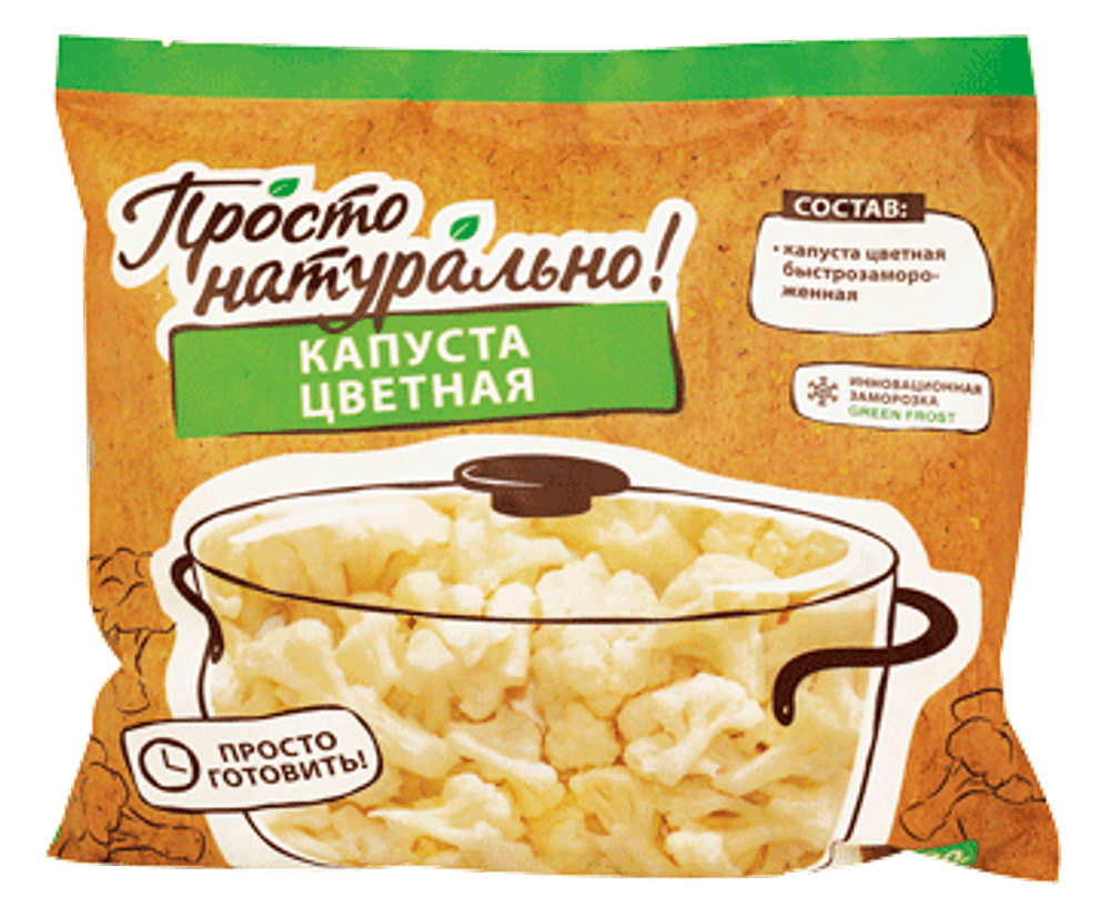 Капуста цветная замороженная (фасовка) 400 гр, 12 шт.