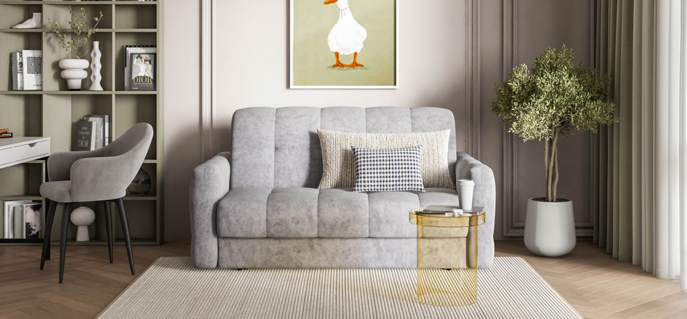 Диван Босс Слип 140 Велюр Роял агат