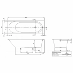 Ванна Villeroy&Boch Oberon 2.0 UBQ181OBR2DV-01 180x80 альпийский белый
