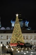 Светодинамическая елка ствольная: с встроенной гирляндой - "Альпийская" высота от 4 до 22 м