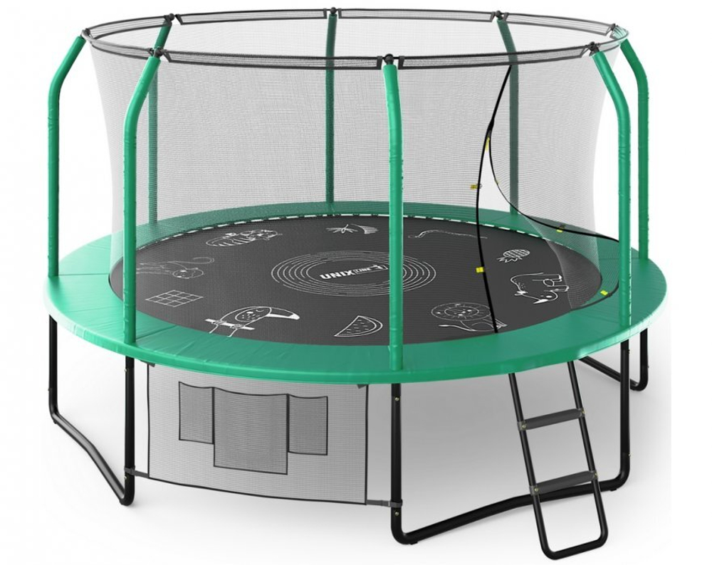 Батут UNIX line SUPREME GAME 8-16 ft Green