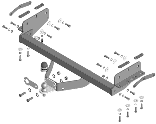 Фаркоп Motodor Dongfeng DF6 (оцинк. Шар)(паспорт и сертификат в комплекте)(без электрики) 98602-FE