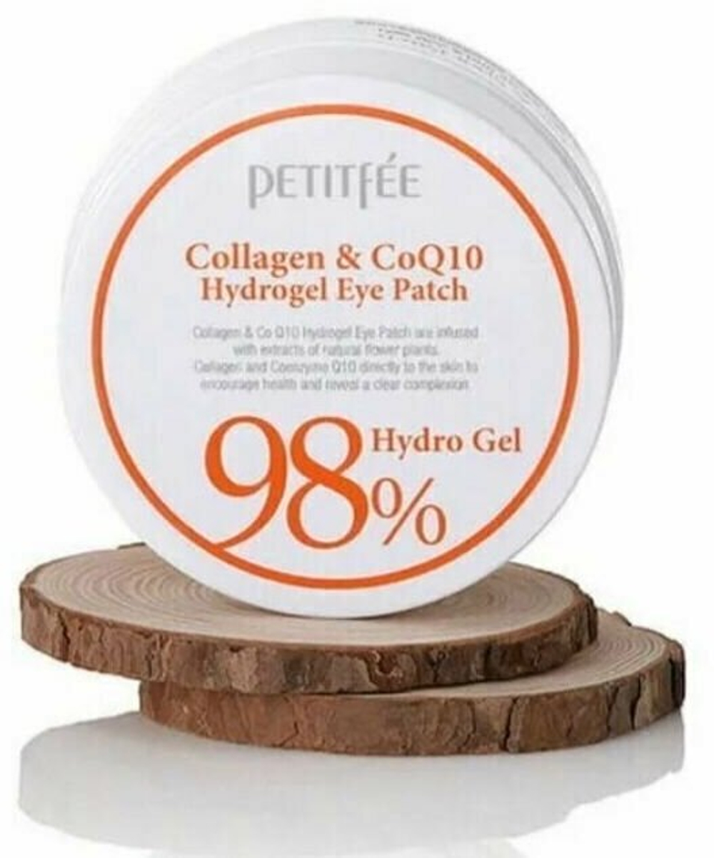 Petitfee Гидрогелевые патчи для век с морским коллагеном и коэнзимом Q10 Collagen & CoQ10 Hydrogel Eye Patch, 60 шт.