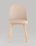 Стул Fog с подушкой бежевый деревянные ножки