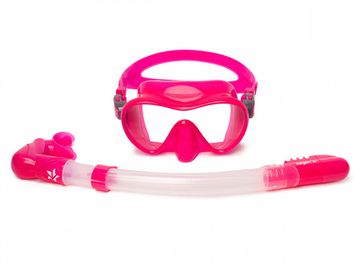 Набор маска+трубка Sargan Агидель прозрачный/розовый