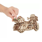 Мотоцикл байк Туринг (EWA) - Деревянный конструктор, сборная механическая модель, 3D пазл