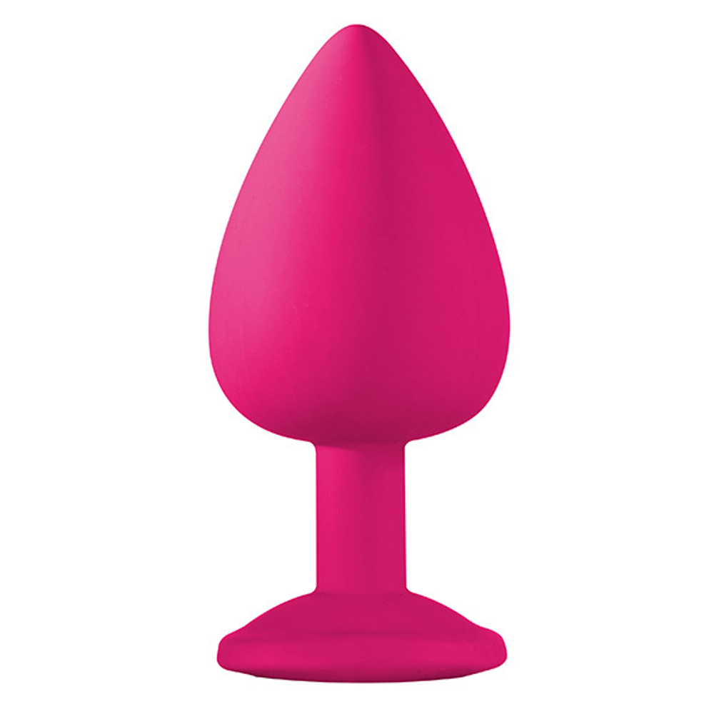 Анальная пробка 9,5см Lola Games Emotions Cutie Large Pink Black Crystal 4013-01Lola