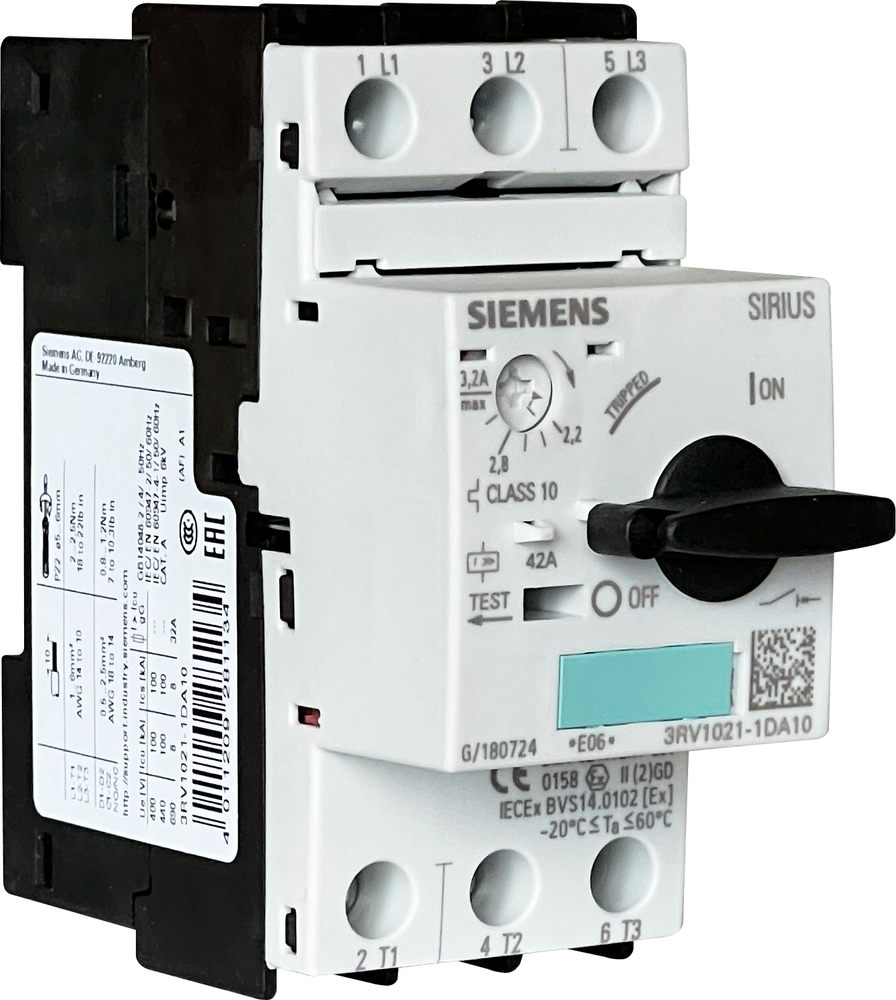 Автоматический выключатель Siemens Sirius 3RV1021-1DA10