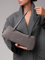 Женская замшевая сумка DBR 31127 серый замок