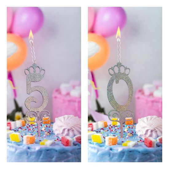 Свеча - топпер "50"