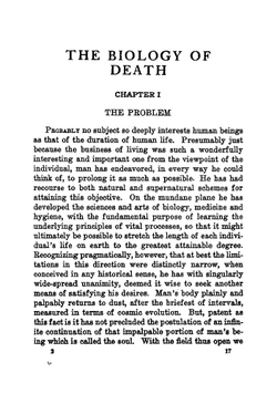 The Biology Of Death | Raymond Pearl