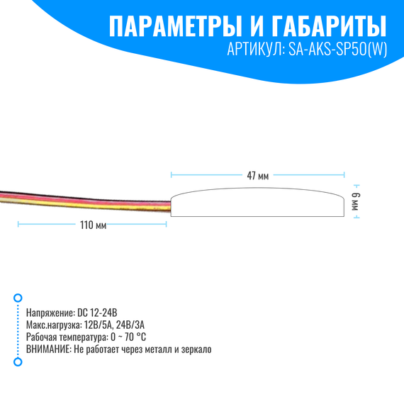 Сенсорный выключатель Smart Aura для светодиодной ленты 12/24В
