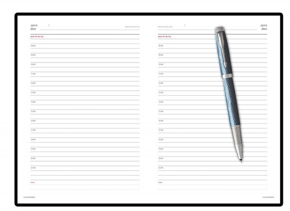 Подарочный набор: Ручка роллер Parker IM Premium T318 Blue Grey CT, цвет чернил черный и  ежедневник серебристого цвета