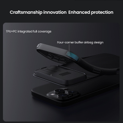 Усиленный чехол с сдвижной шторкой для камеры от Nillkin для iPhone 16 Pro Max, серия CamShield Pro Case