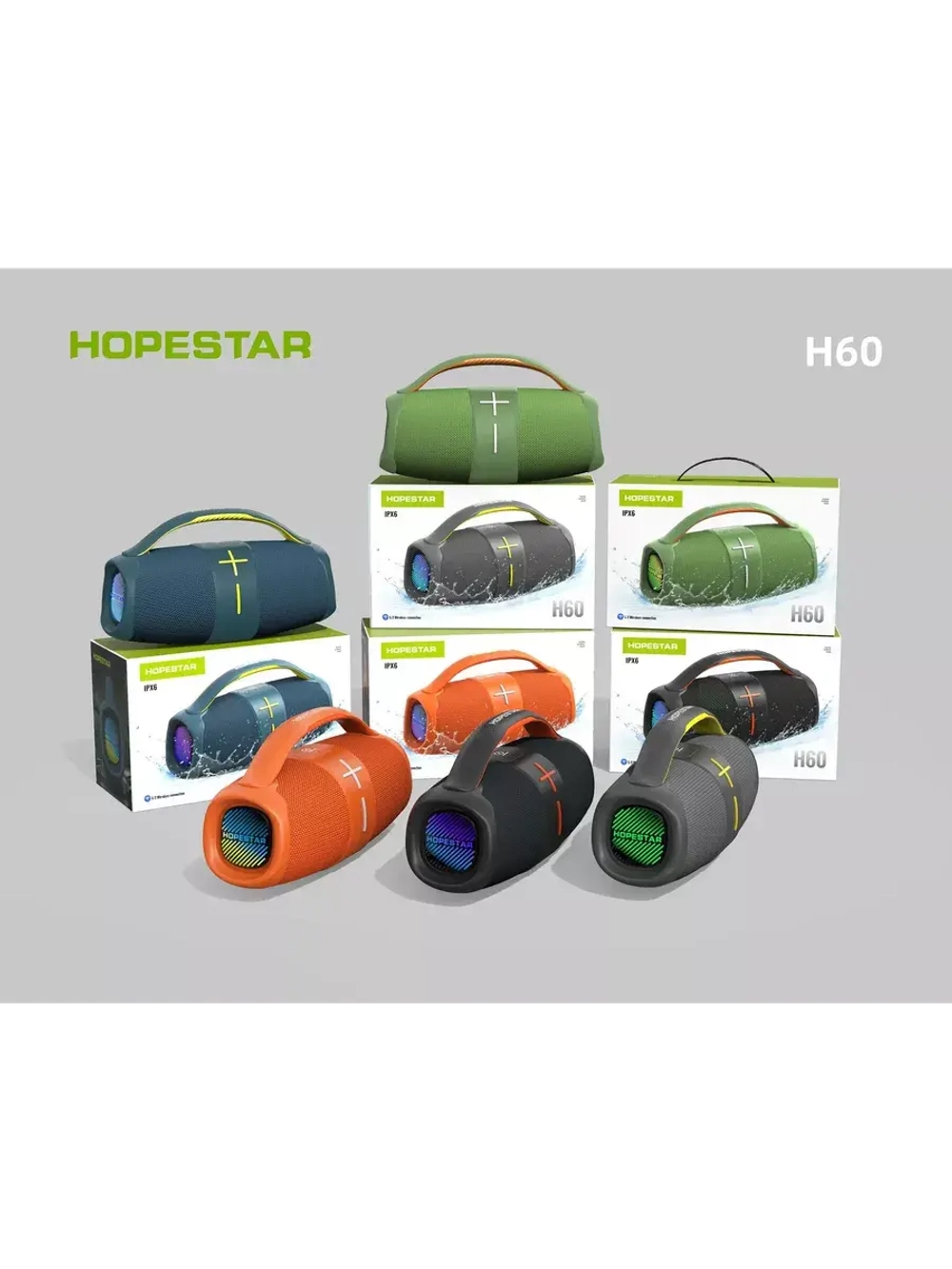 Портативная колонка H60 - 20 Вт синяя